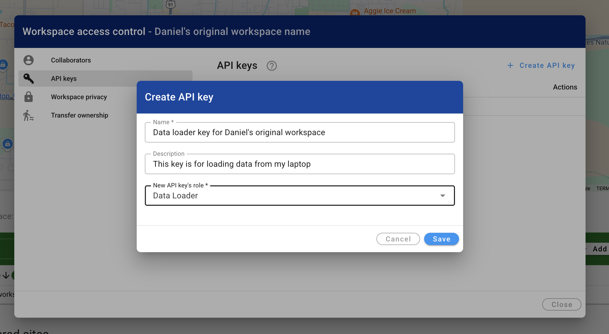 new API key