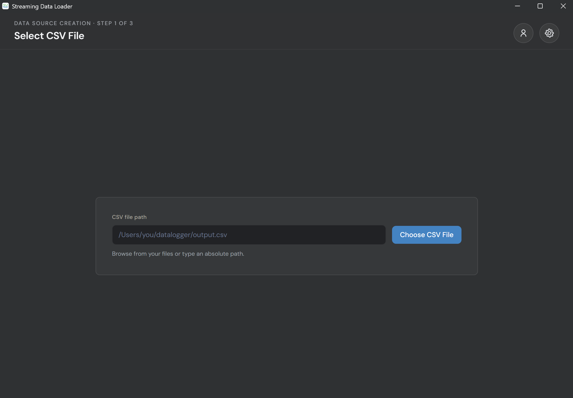 Choose CSV File