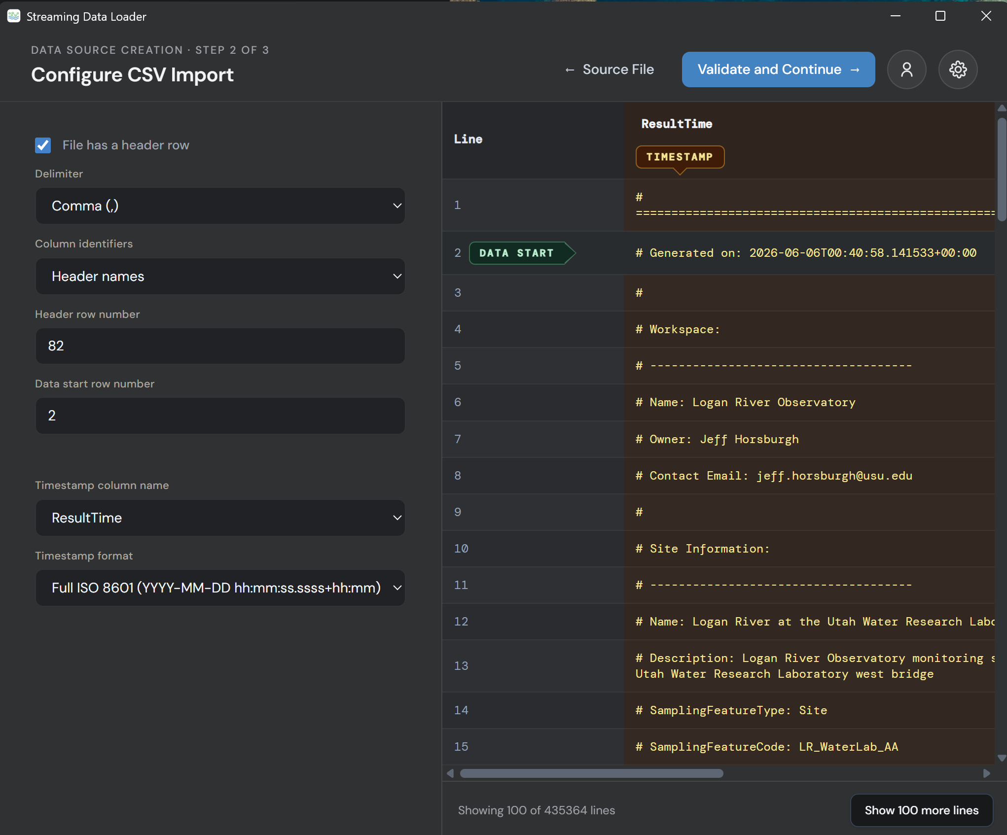 Configure CSV File
